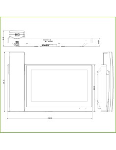 Acheter le moniteur intérieur DAHUA VTH5421E-H 7" en saillie pour visiophone IP, écran tactile PoE, SD, 6E 1S, alarme, noir 2