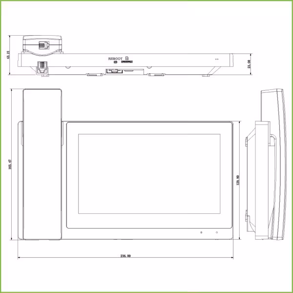 Comprare DAHUA VTH5421E-H Monitor interno 7" da superficie per videocitofono IP con schermo tattile PoE SD 6E 1S Allarme Nero