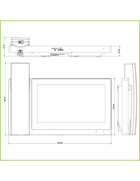 Kaufen DAHUA VTH5421E-H 7"-Innenmonitor zur Aufputzmontage für IP-Video-Türsprechanlage, Touchscreen PoE, SD, 6E 1S, Alarm, Schw