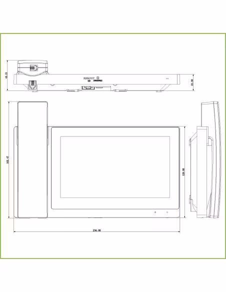 Comprare DAHUA VTH5421E-H Monitor interno 7" da superficie per videocitofono IP con schermo tattile PoE SD 6E 1S Allarme Nero