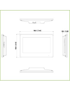 Acheter DAHUA VTH5421HB moniteur intérieur 7" en saillie pour vidéophone IP, écran tactile PoE, SD, 6E 1S, alarme, noir 2