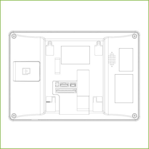 Acheter DAHUA VTH5421HW moniteur intérieur 7" en saillie pour interphone vidéo IP, écran tactile PoE, SD 6E 1S, alarme, blanc