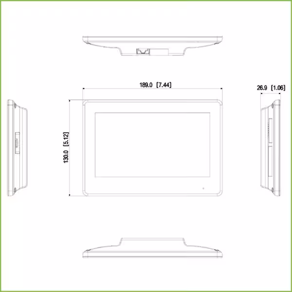 Acheter DAHUA VTH5422HB moniteur intérieur 7" en saillie pour vidéophone IP 2 fils, écran tactile PoE, SD, 6E 1S, alarme Ne