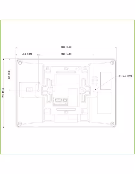 Acheter DAHUA VTH5422HB moniteur intérieur 7" en saillie pour vidéophone IP 2 fils, écran tactile PoE, SD, 6E 1S, alarme Ne