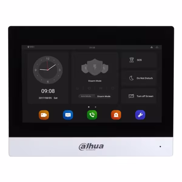 Acheter DAHUA VTH8A21KMS-W Moniteur intérieur 7" en saillie pour visiophone IP WiFi PoE SD 6E 1S Alarme Noir
