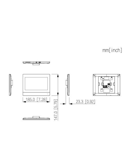 Kaufen DAHUA VTH8A21KMS-W 7"-Innenmonitor zur Aufputzmontage für IP-WLAN-Video-Türsprechanlage PoE SD 6E 1S Alarm Schwarz
