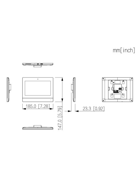 Kaufen DAHUA VTH8A21KMS-CW 7"-Innenmonitor zur Aufputzmontage für IP-WLAN-Video-Türsprechanlage PoE SD 6E 1S Alarm Schwarz mit K