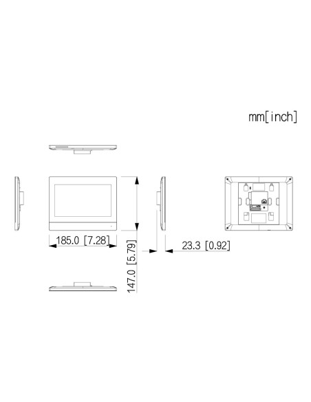 Acquistare DAHUA VTH8621KMS-WP Monitor interno 7" da superficie per videocitofono IP Schermo tattile SD 6E 1S WiFi PoE