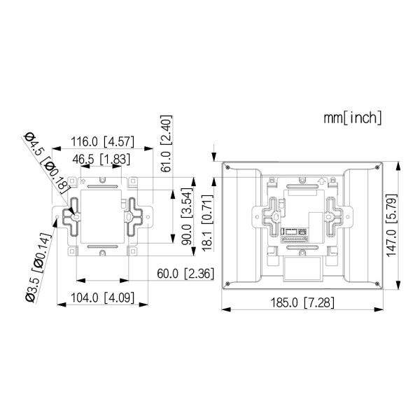Kaufen DAHUA VTH8621KMS-WP 7"-Innenmonitor zur Aufputzmontage für IP-Video-Türsprechanlage, Touchscreen, SD, 6E 1S, WLAN, PoE