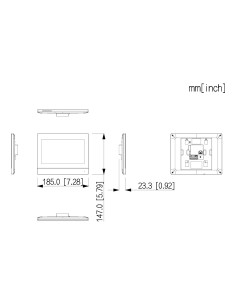 Acheter DAHUA VTH8622KMS-W Moniteur intérieur 7" en saillie pour visiophone IP 2 fils, écran tactile, SD, 6E, 1S, WiFi 2