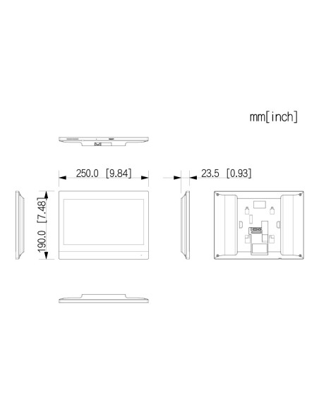 Comprar DAHUA VTH8642KMS-W Monitor Interior 10" de Superficie para Videoportero IP de 2-hilos Pantalla Táctil SD 6E 1S WiFi