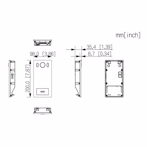 Kaufen DAHUA VTO3222E-P IP-Video-Türsprechanlagen-Außenstation (2-Draht) mit 2MP-Kamera, Mifare, IK08, IP65 PoE