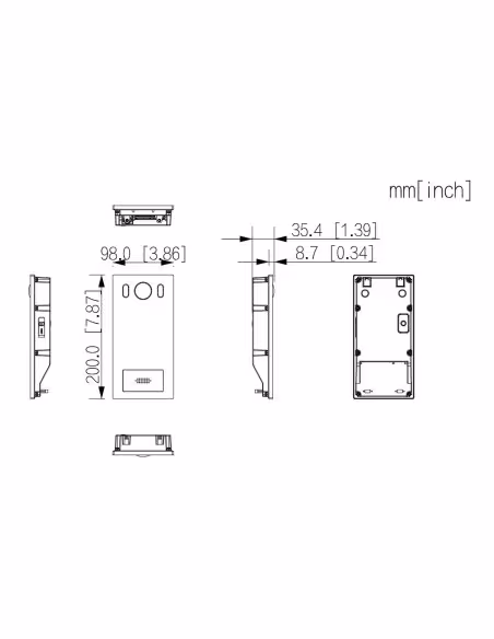 Kaufen DAHUA VTO3222E-P IP-Video-Türsprechanlagen-Außenstation (2-Draht) mit 2MP-Kamera, Mifare, IK08, IP65 PoE