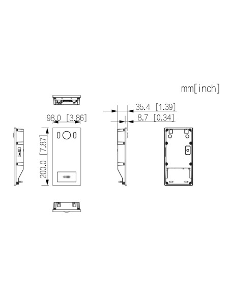 Acquistare DAHUA VTO3222E-P Stazione esterna di videocitofono IP a 2 fili con fotocamera 2MP Mifare IK08 IP65 PoE