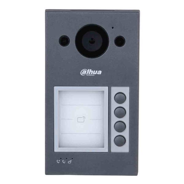 Acquista DAHUA VTO3312Q-P Stazione esterna per videocitofono IP a 2 fili PoE con telecamera 2MP IP65 IK08 Mifare 125º