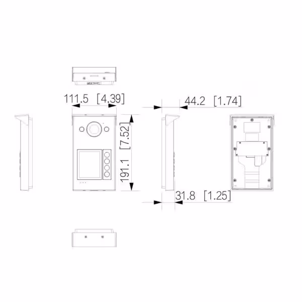 Acheter DAHUA VTO3312Q-P Station extérieure pour visiophone IP à 2 fils PoE avec caméra 2 MP IP65 IK08 Mifare 125º