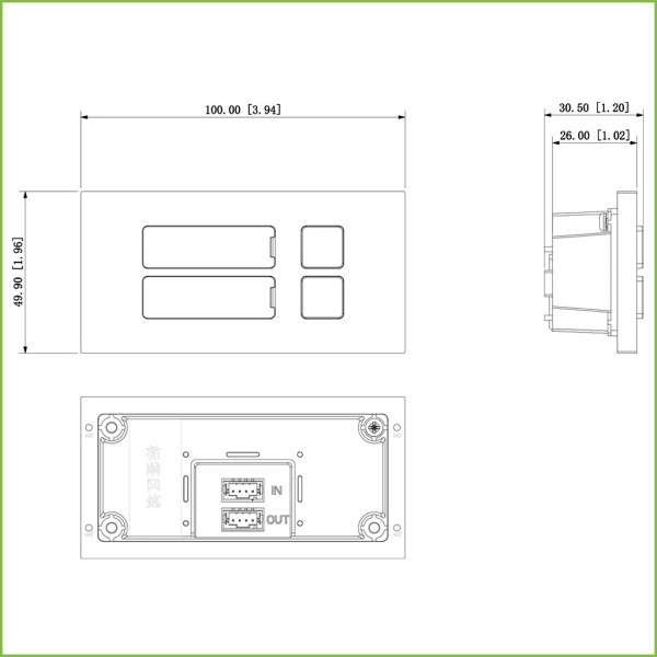 Acheter DAHUA VTO4202F-MB2 Station extérieure modulaire pour visiophone IP avec 2 boutons pour les séries VTO4202F-X