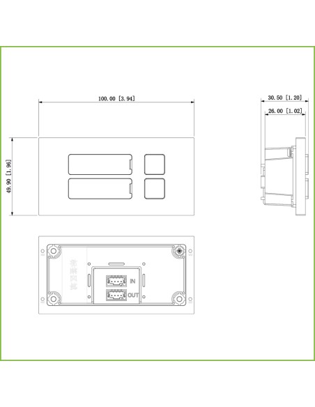 Acheter DAHUA VTO4202F-MB2 Station extérieure modulaire pour visiophone IP avec 2 boutons pour les séries VTO4202F-X