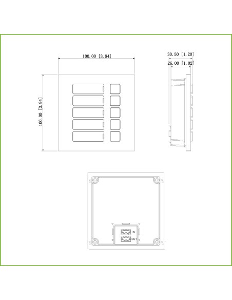 Acheter DAHUA VTO4202F-MB5 Station extérieure modulaire pour visiophone IP avec 5 boutons pour les séries VTO4202F-X