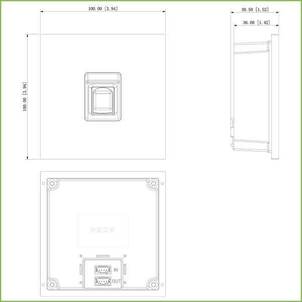 Kaufen DAHUA VTO4202F-MF modulare Außenstation für IP-Video-Türsprechanlage mit Fingerabdruckleser für die VTO4202F-X Serien
