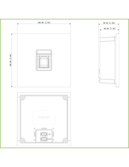Kaufen DAHUA VTO4202F-MF modulare Außenstation für IP-Video-Türsprechanlage mit Fingerabdruckleser für die VTO4202F-X Serien
