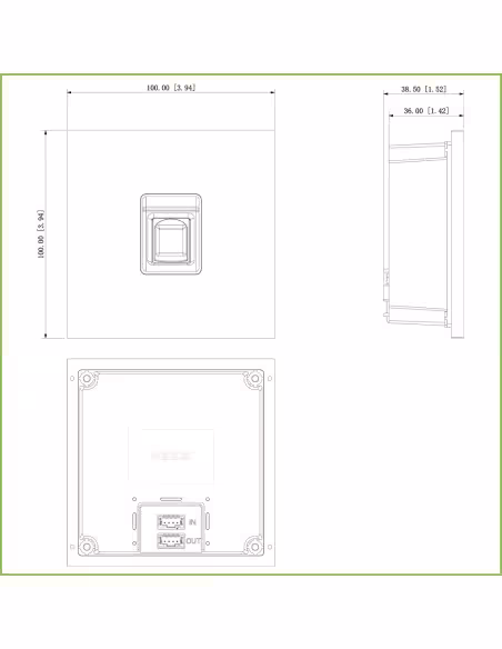 Acheter DAHUA VTO4202F-MF Station extérieure modulaire pour visiophone IP avec lecteur d’empreintes digitales pour les séries VT