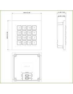 Kaufen DAHUA VTO4202F-MK modulare Außenstation für IP-Video-Türsprechanlage mit Tastatur für die VTO4202F-X-Serie 2