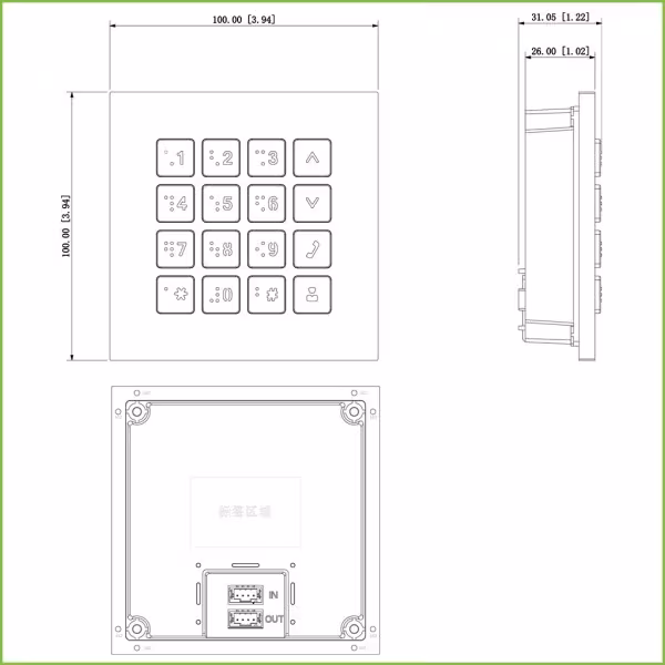 Comprar DAHUA VTO4202F-MK Estación Exterior Modular para Videoportero IP con Teclado para Series VTO4202F-X