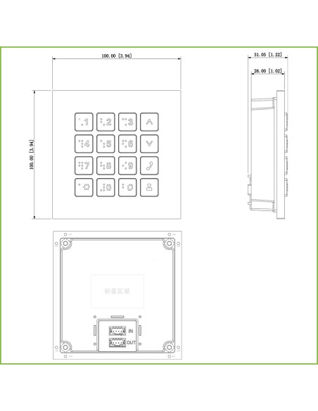 Kaufen DAHUA VTO4202F-MK modulare Außenstation für IP-Video-Türsprechanlage mit Tastatur für die VTO4202F-X-Serie