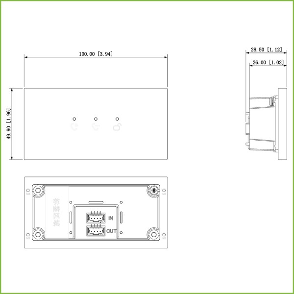 Acheter DAHUA VTO4202F-ML Station extérieure modulaire pour visiophone IP avec indicateur pour les séries VTO4202F-X