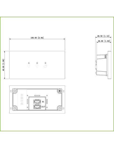 Acheter DAHUA VTO4202F-ML Station extérieure modulaire pour visiophone IP avec indicateur pour les séries VTO4202F-X