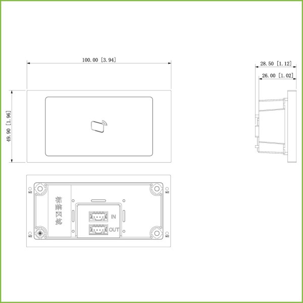 Acquistare DAHUA VTO4202F-MR Stazione esterna modulare per videocitofono IP con lettore di schede per le serie VTO4202F-X
