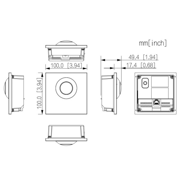 Acquistare DAHUA VTO4202FB-P-S3 Stazione esterna modulare per videocitofono IP con telecamera per serie VTO4202FB. Colore nero
