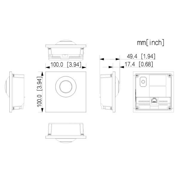 Kaufen DAHUA VTO4202FB-P1 Außenmodul für IP-Video-Türsprechanlage mit Kamera und 1 Taste für die Serien VTO4202F-X. Farbe Schwar
