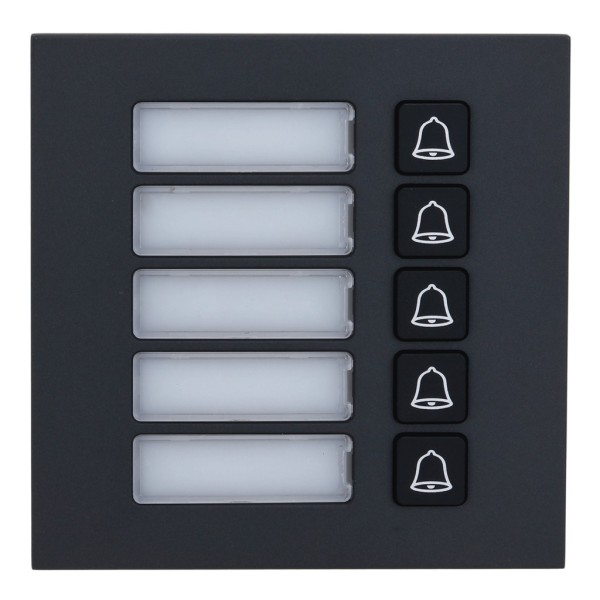 Comprar DAHUA VTO4202FB-MB5 Estación Exterior Modular para Videoportero IP con 5 Botones para Series VTO4202FB-X. Color Negro