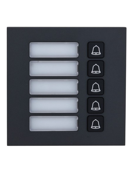 Comprar DAHUA VTO4202FB-MB5 Estación Exterior Modular para Videoportero IP con 5 Botones para Series VTO4202FB-X. Color Negro