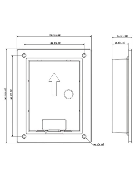 Acheter DAHUA VTM114-B Boîtier de montage encastrable pour VTO220xF-P. Couleur noire