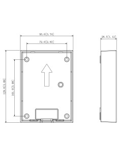 Acheter DAHUA VTM115-B Boîtier de montage en saillie pour VTO220xF-P. Couleur noire 2
