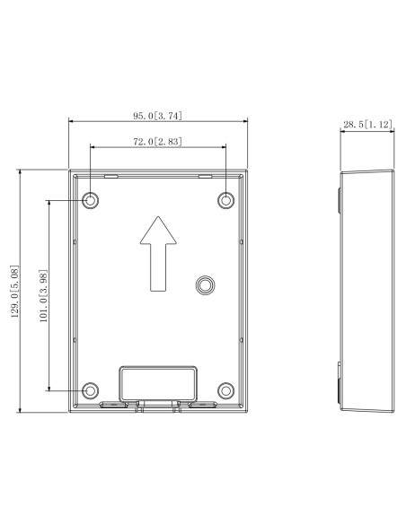 Comprar DAHUA VTM115-B Caja de montaje en superficie para VTO220xF-P. Color Negro