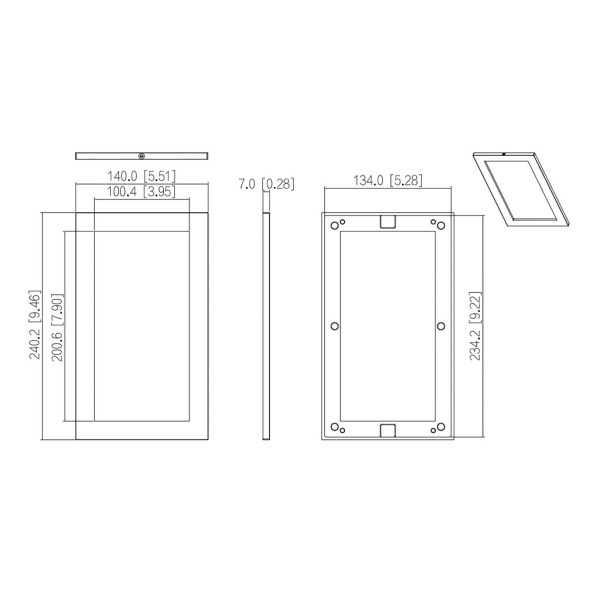 Comprar DAHUA VTM25P2 Marco Exterior para 2 módulos de Videoportero Dahua de la serie VTO4xxxFB. Color Negro