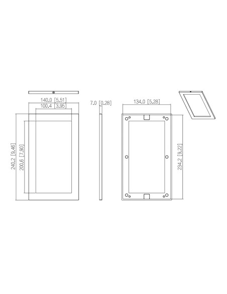 Acquistare DAHUA VTM25P2 Cornice esterna per 2 moduli di videocitofono Dahua della serie VTO4xxxFB. Colore nero