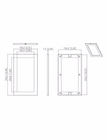 Comprar DAHUA VTM25P2 Marco Exterior para 2 módulos de Videoportero Dahua de la serie VTO4xxxFB. Color Negro