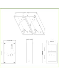 Kaufen DAHUA VTM127 Montagekasten für 2 Module der Dahua-Video-Türsprechanlage zur Unterputz-/Aufputzmontage der Serie VTO4xxxF 2