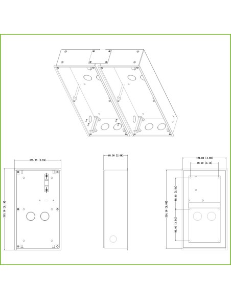 Comprar DAHUA VTM127 Caja de montaje para 2 módulos de Videoportero Dahua insertar / superficie de la serie VTO4xxxF