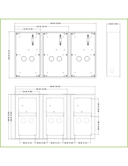 Comprar DAHUA VTM127 Caja de montaje para 2 módulos de Videoportero Dahua insertar / superficie de la serie VTO4xxxF