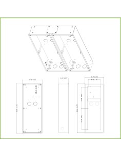 Kaufen DAHUA VTM128 Montagekasten für 3 Module der Dahua-Video-Türsprechanlage zum Einbau / zur Aufputzmontage der Serie VTO4xxx 2