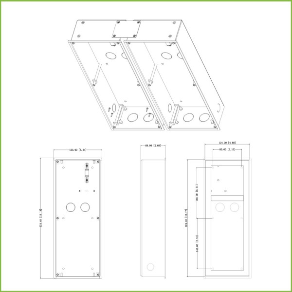 Comprar DAHUA VTM128 Caja de montaje para 3 módulos de Videoportero Dahua insertar / superficie de la serie VTO4xxxF