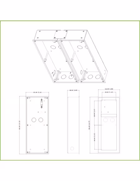 Acquistare DAHUA VTM128 scatola di montaggio per 3 moduli di videocitofono Dahua da incasso / da superficie della serie VTO4xxxF