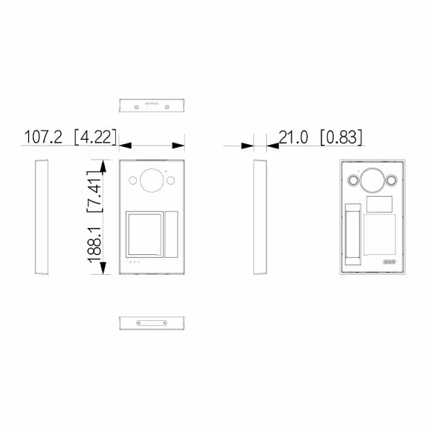 Kaufen Sie DAHUA VTM58 Zubehör für die WLAN‑Video-Türsprechanlagen der VTO33xxQ‑Serie. Farbe: Braun