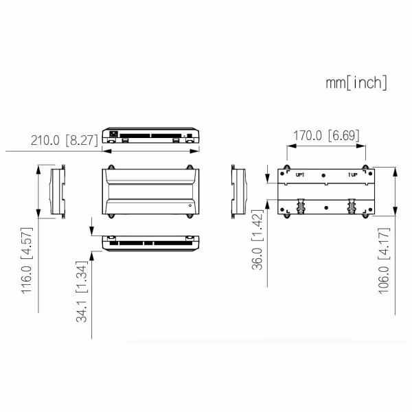 Acheter DAHUA ASC4202B-D Contrôleur 2 portes / 2 adresses pour rail DIN IP Wiegand RS-485
